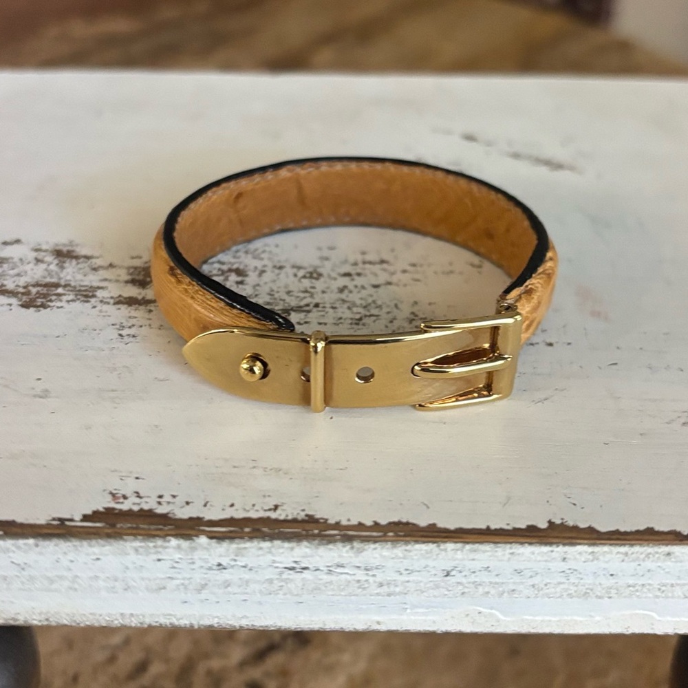 Gucci Authentic Ostrich Leather Bangle & Box - Picture 5 of 13